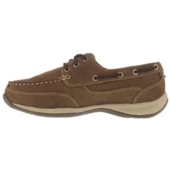 ROCKPORT WORKS Women's Sailing Club Steel Toe Boat Shoes, Brown -Chic Shoes Store 2033610 201 alt1