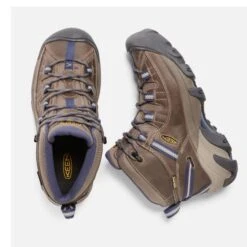 KEEN Women's Targhee II Mid Waterproof Hiking Boots, Goat/Crown Blue -Chic Shoes Store 2039761 202 alt3