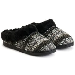 FAMOUS MAKER Women's Cora Striped Knit Clogs